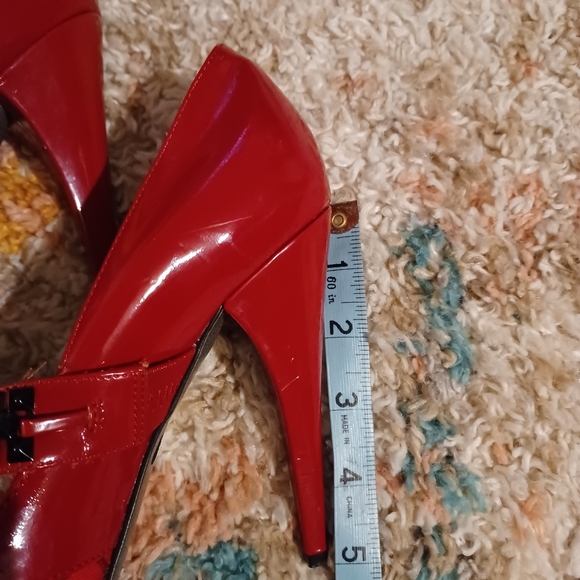 Naughty Monkey Red Plaid 5" Heels • 8.5 • Pinup Style - Picture 10 of 12